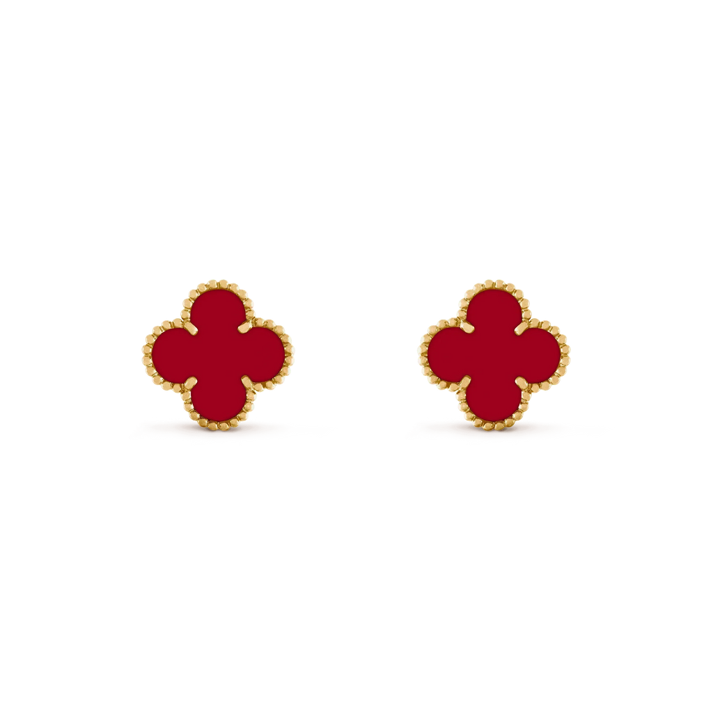 ¡®Star¡¯CLOVER MEDIUM 1 MOTIFS CARNELIAN  EARRINGS