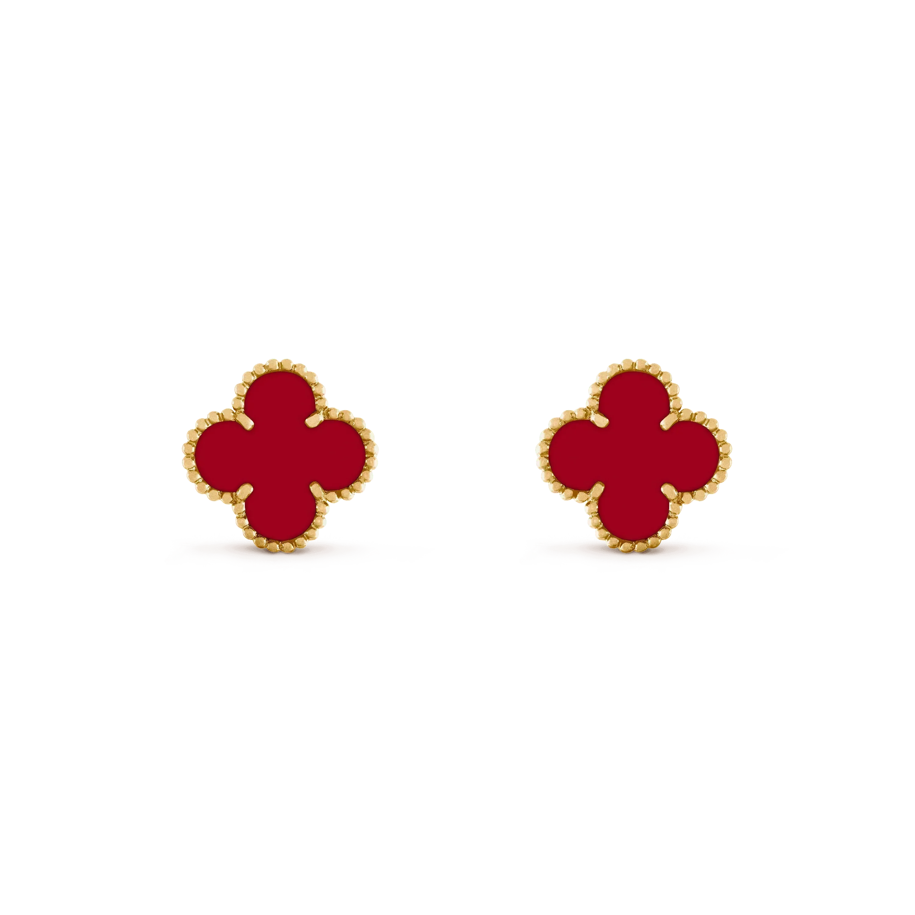¡®Star¡¯CLOVER MEDIUM 1 MOTIFS CARNELIAN  EARRINGS