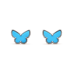 ¡®Star¡¯BUTTERFLY TURQUOISE EARRINGS SILVER