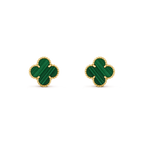 ¡®Star¡¯CLOVER MEDIUM 1 MOTIFS MALACHITE  EARRINGS