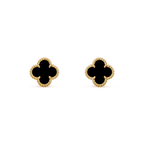 ¡®Star¡¯CLOVER MINI 9.5MM BLACK MOP EARRINGS