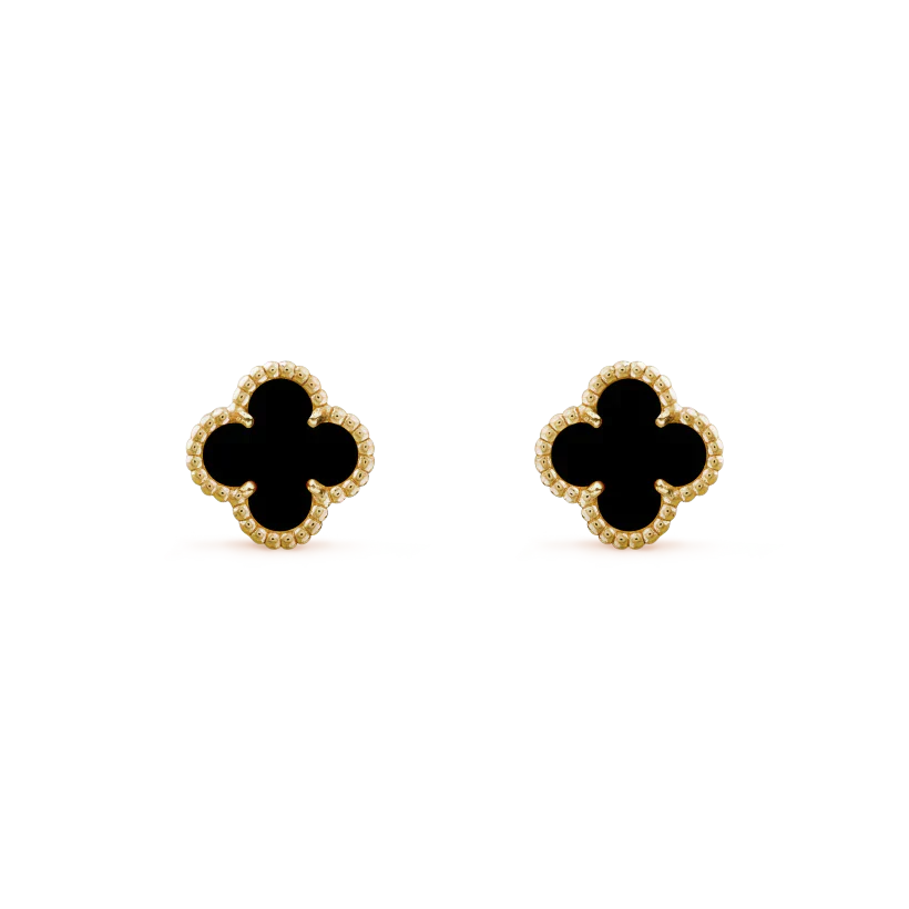 ¡®Star¡¯CLOVER MINI 9.5MM BLACK MOP EARRINGS