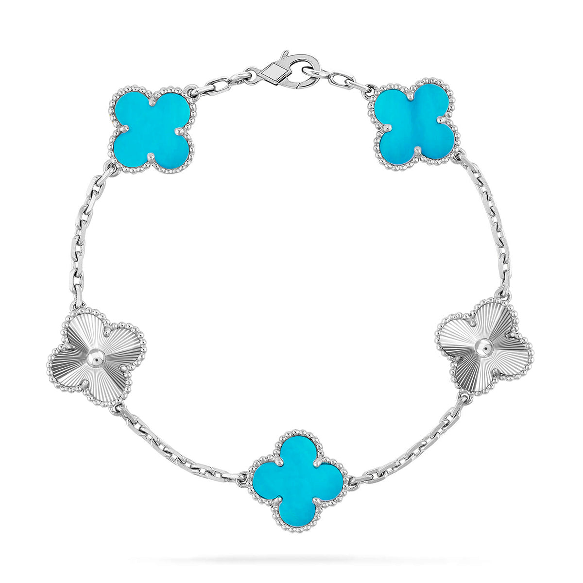 [Star]New  CLOVER 5 MOTIF TURQUOISE BRACELET COLLECTION