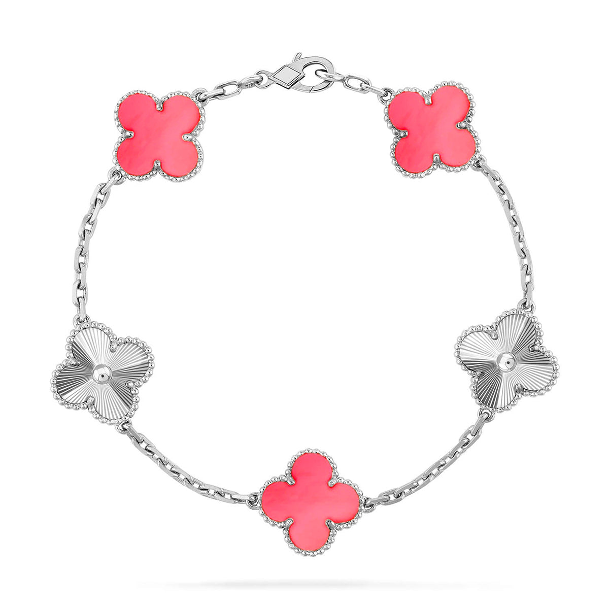 [Star]New  CLOVER 5 MOTIFS  PINK MOP BRACELET COLLECTION
