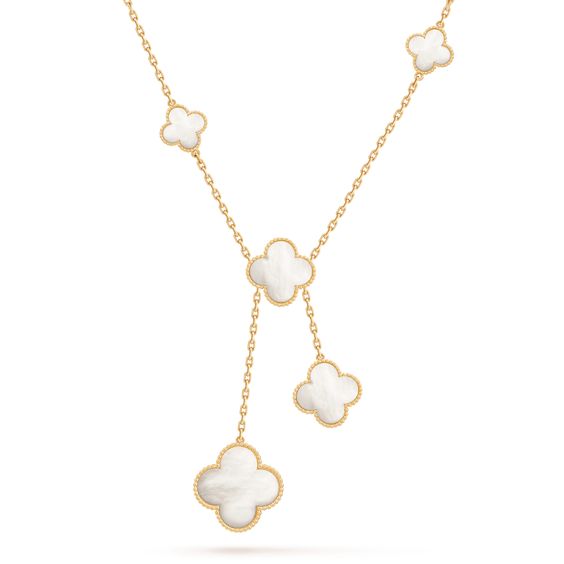 ¡®Star¡¯CLOVER MOTHER OF PEARL NECKLACE 6 MOTIF