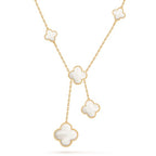 ¡®Star¡¯CLOVER MOTHER OF PEARL NECKLACE 6 MOTIF