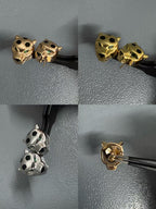 [Star] CHRRTAH-PRINT STUD EARRINGS, THREE COLORS