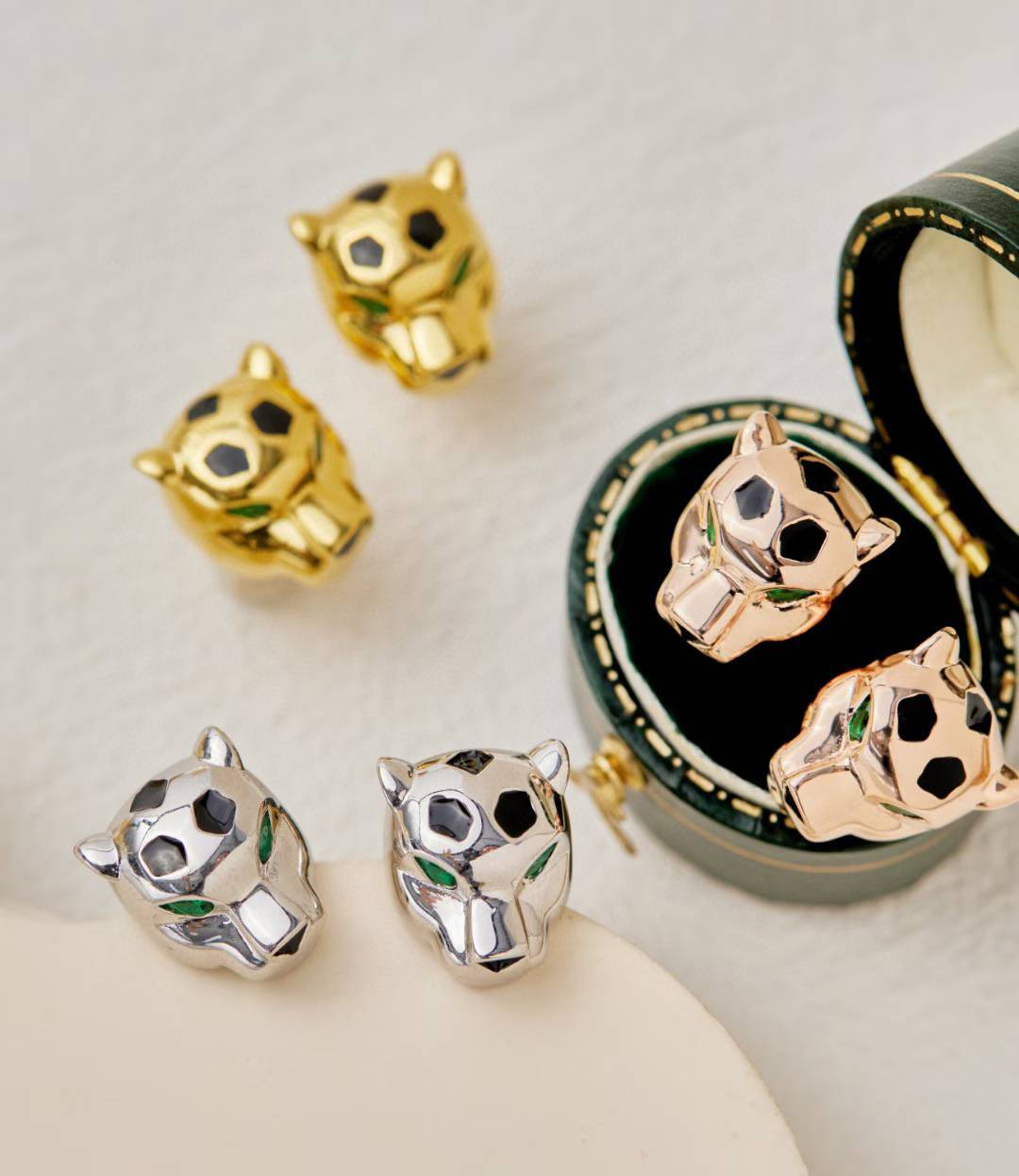 [Star] CHRRTAH-PRINT STUD EARRINGS, THREE COLORS