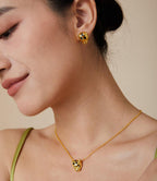 [Star] CHRRTAH-PRINT STUD EARRINGS, THREE COLORS