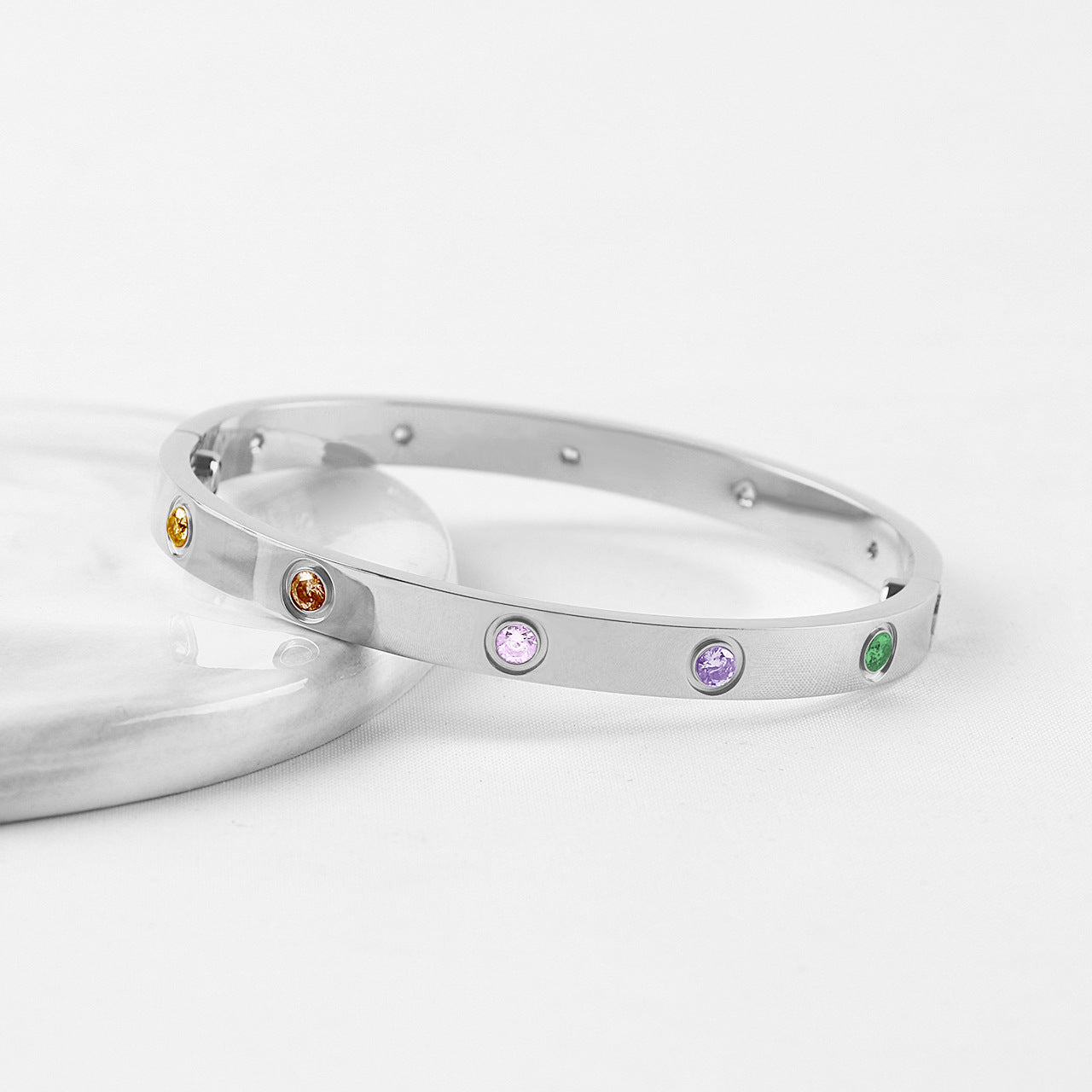 [Moco ] 2026 NEW 6.1MM COLORED GEMSTONE BRACELET