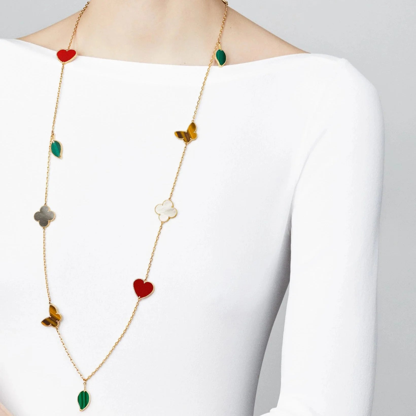 [Star] Lucky Alhambra Long Necklace-12 Designs