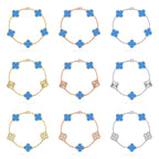 [Star]New CLOVER 5 MOTIF BLUE AGATE BRACELET COLLECTION