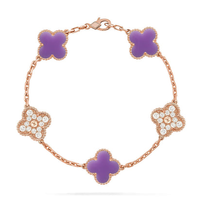 [Moco]New CLOVER 5 MOTIF LIGHT PURPLE BRACELET COLLECTION