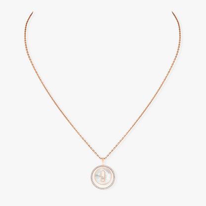 [moco jewelrys ]moco jewelrys MOVE 1 DIAMOND WHITE MOTHER OF PEARL PINK GOLD DIAMOND NECKLACE