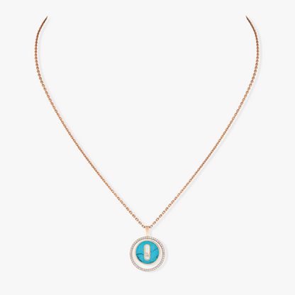 [moco jewelrys ]moco jewelrys MOVE 1 DIAMOND TURQUOISE PINK GOLD DIAMOND NECKLACE