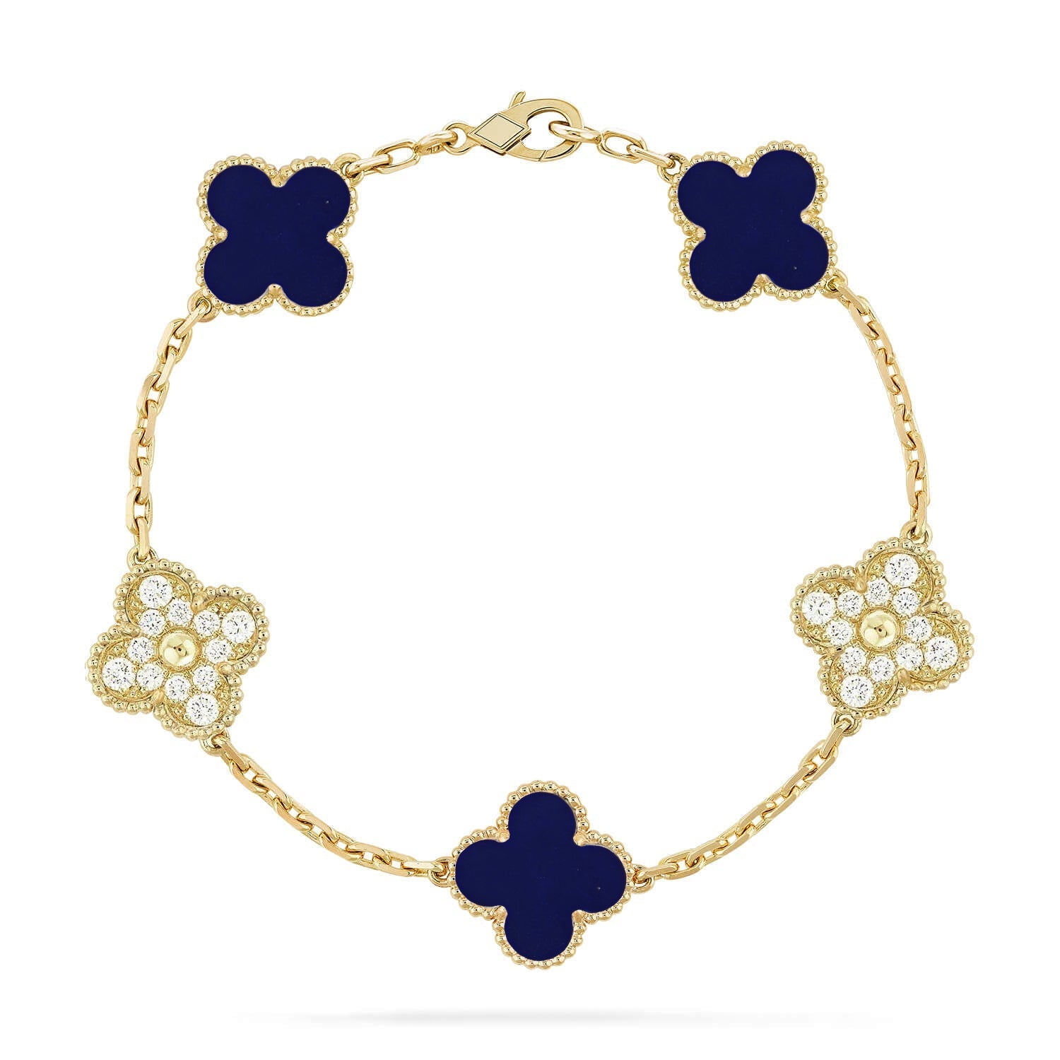 [Star]New CLOVER 5 MOTIF LAPIS LAZULI BRACELET COLLECTION