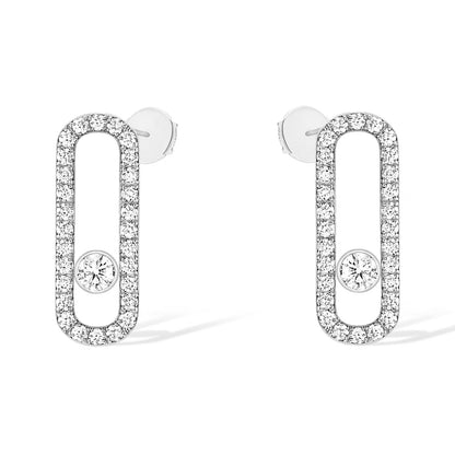 [moco jewelrys ]MOVE UNO STUD DIAMOND PAVED EARRINGS