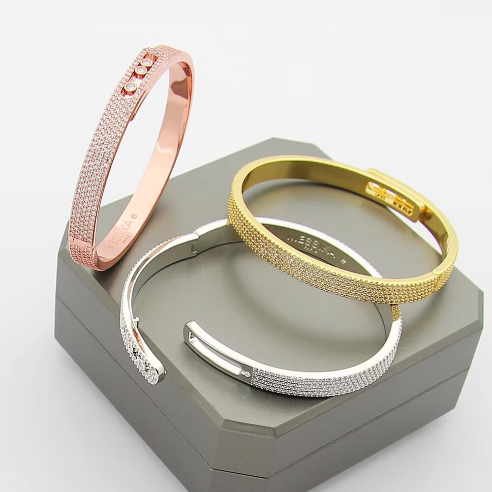[moco jewelrys ]Move Noa Full Pavé Diamond Bangle Bracelet
