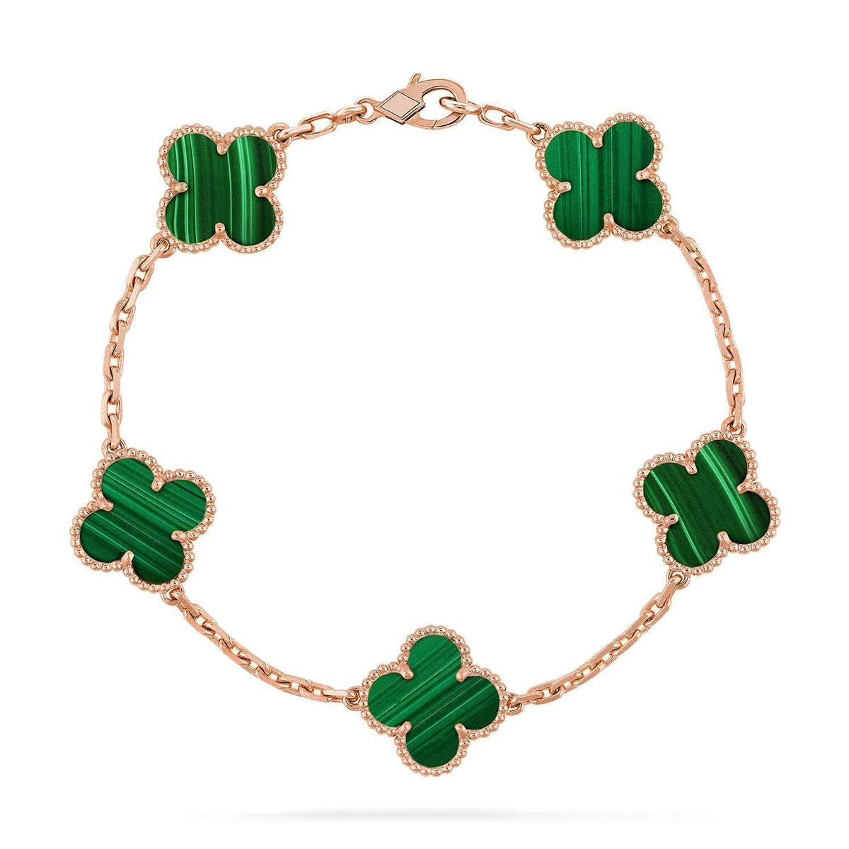 [Star]New  CLOVER 5 MOTIF MALACHITE BRACELET COLLECTION