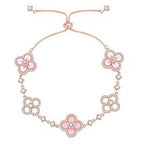 ¡®Star¡¯CLOVER 5 MOTIF PINK BLUE RED WHITE BRACELET