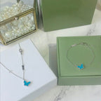 ¡®Star¡¯BUTTERFLY TURQUOISE BUTTERFLY BRACELET SILVER