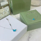 ¡®Star¡¯BUTTERFLY TURQUOISE BUTTERFLY BRACELET SILVER