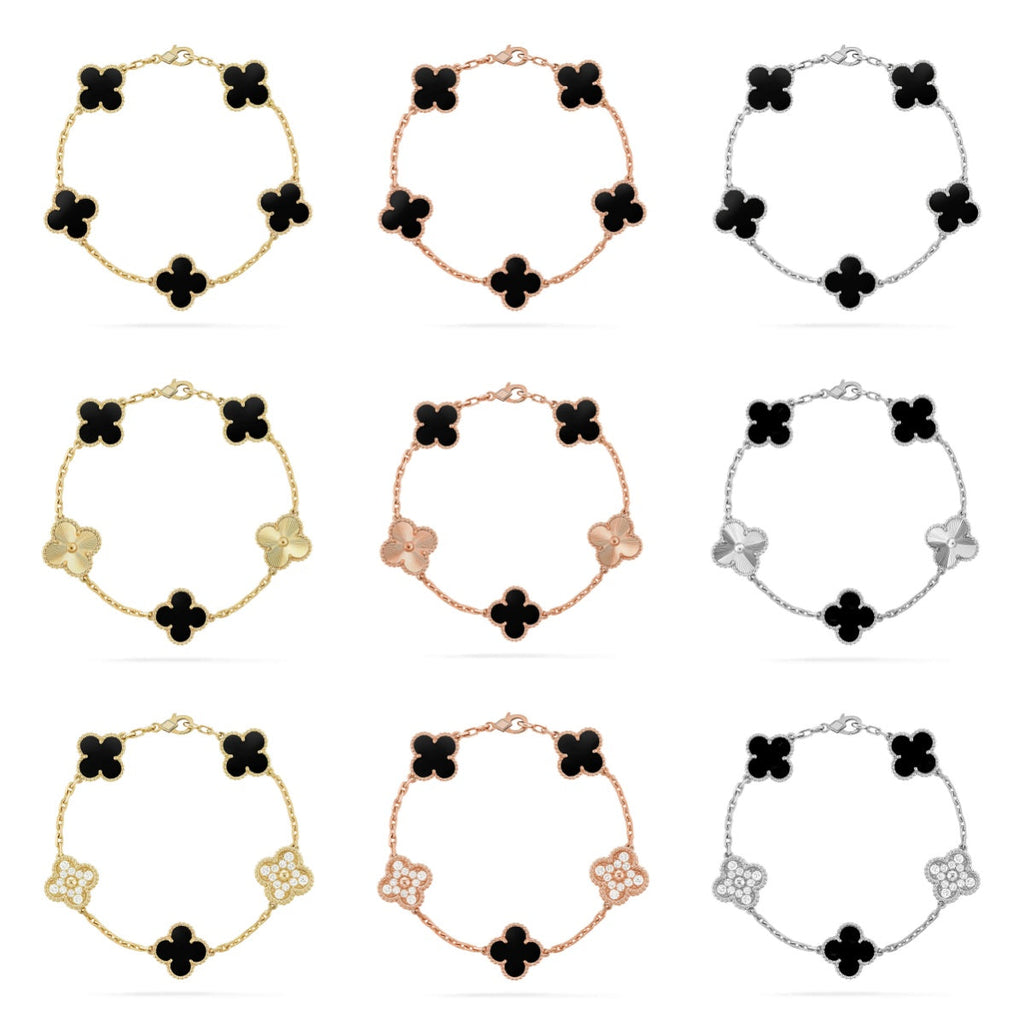 [Star]New CLOVER 5 MOTIF ONYXS BRACELET COLLECTION