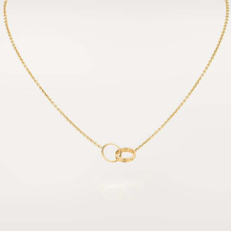 ¡®Star¡¯LOVE NECKLACE DOUBLE RING GOLD