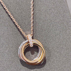¡®Star¡¯TRINITY NECKLACE GOLD  DIAMONDS