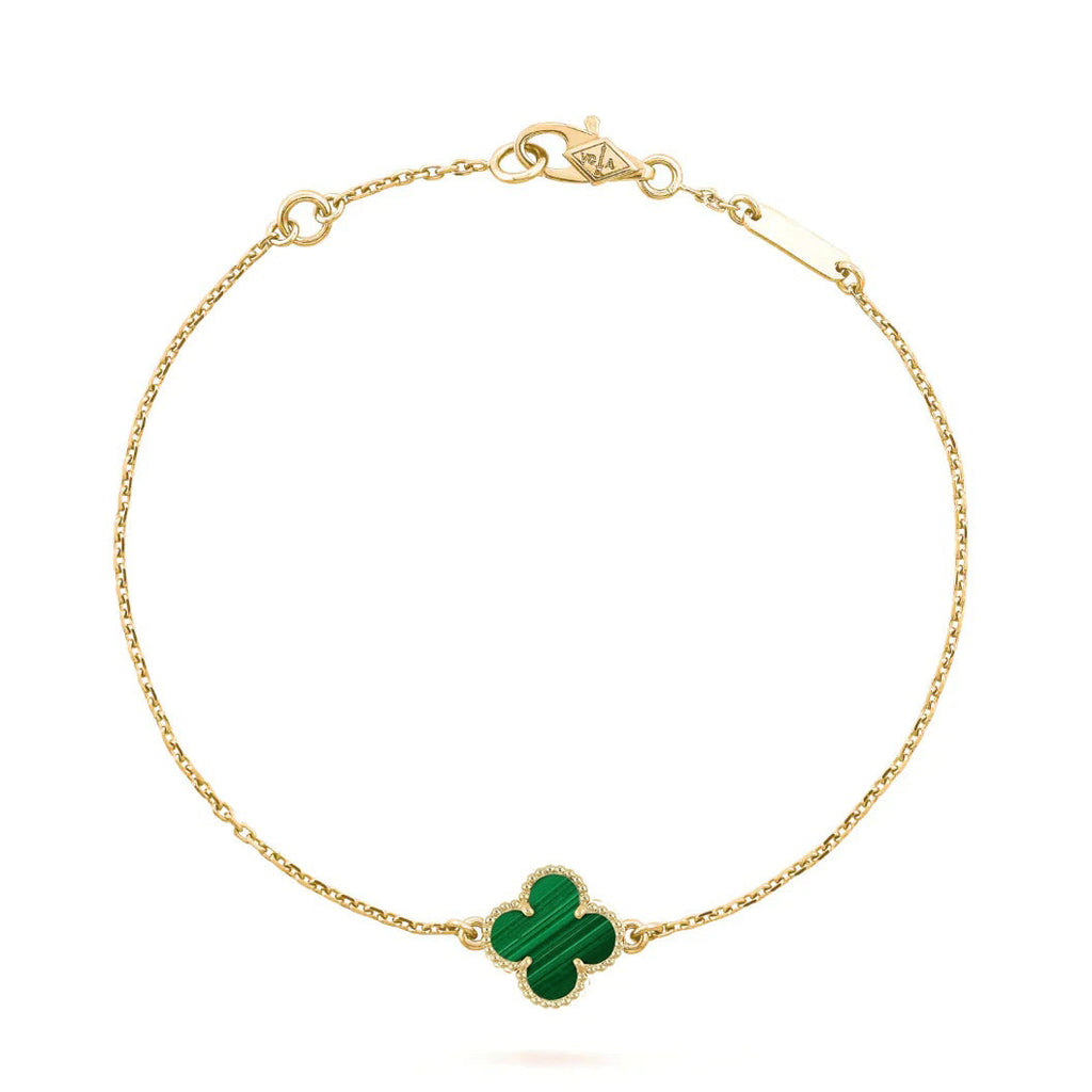 ¡®Star¡¯CLOVER BRACELET MALACHITE 1 MOTIF