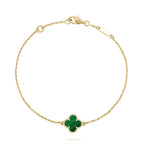 ¡®Star¡¯CLOVER BRACELET MALACHITE 1 MOTIF