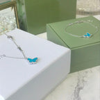 ¡®Star¡¯BUTTERFLY TURQUOISE BUTTERFLY BRACELET SILVER