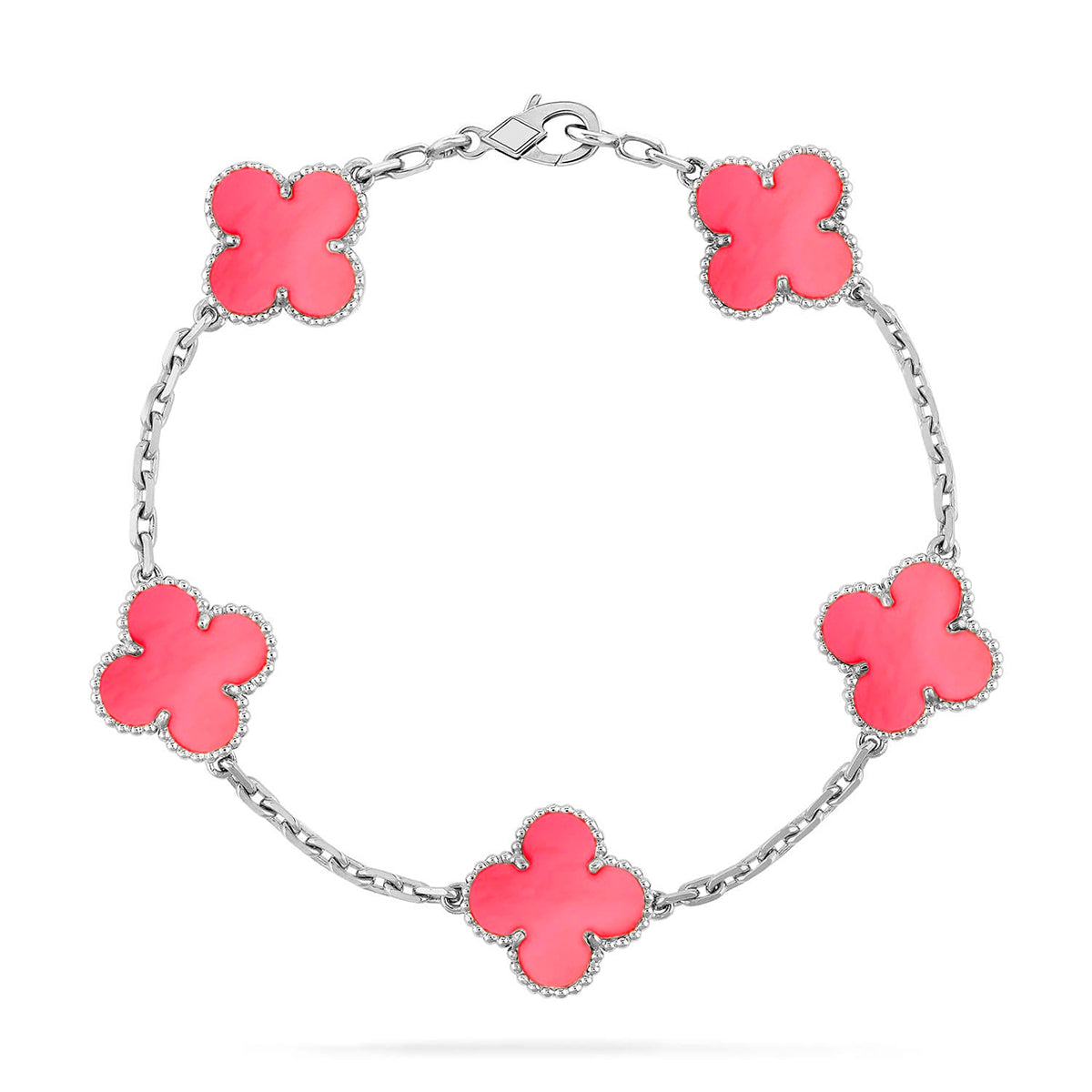 [Star]New  CLOVER 5 MOTIFS  PINK MOP BRACELET COLLECTION