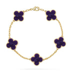 [Star]New CLOVER 5 MOTIF PURPLE STRIPES BRACELET COLLECTION