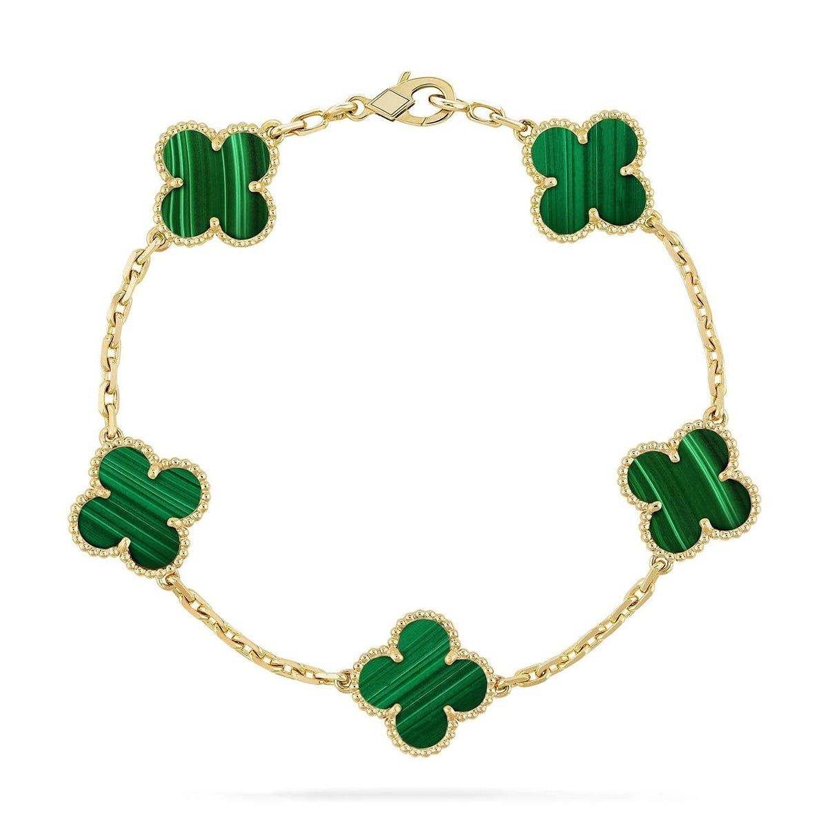 [Star]New  CLOVER 5 MOTIF MALACHITE BRACELET COLLECTION