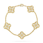 [Star] New  CLOVER 5 MOTIF FULL DIAMOND BRACELET COLLECTION