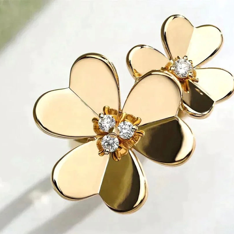¡®Star¡¯CLOVER COMOS GOLD DIAMOND RING