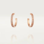 ¡®Star¡¯LOVE DIAMOND PINK GOLD HOOP EARRINGS