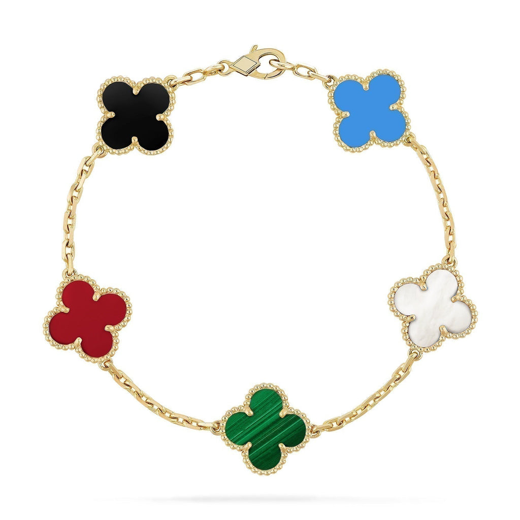 [Star]New CLOVER 5 MOTIFS MULTICOLOR BRACELET