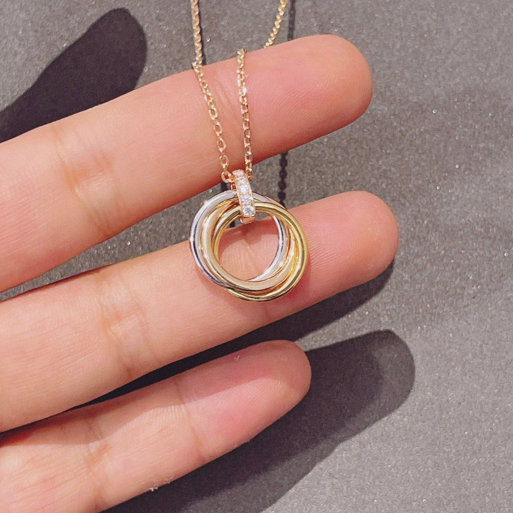 ¡®Star¡¯TRINITY NECKLACE GOLD  DIAMONDS