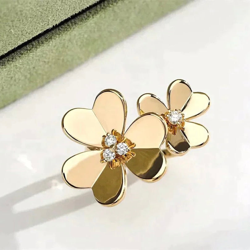 ¡®Star¡¯CLOVER COMOS GOLD DIAMOND RING