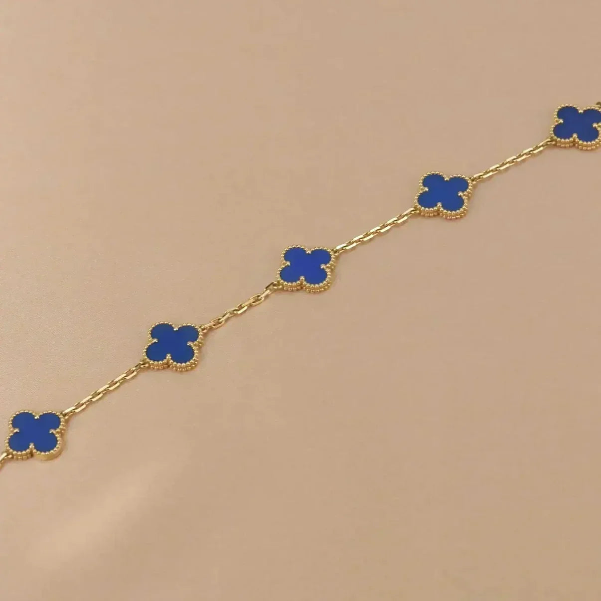 [Star]New CLOVER 5 MOTIF BLUE AGATE BRACELET COLLECTION