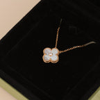 ¡®Star¡¯CLOVER 15MM DIAMOND WHITE FRITILLARIA NECKLACE