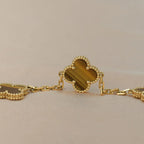 [Star]New  CLOVER 5 MOTIFS TIGER EYE BRACELET COLLECTION