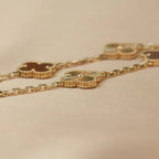 [Star]New  CLOVER 5 MOTIF RED CORNELIAN BRACELET COLLECTION