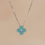 ¡®Star¡¯CLOVER 15MM DIAMOND SVRES PORCELAIN  NECKLACE SILVER