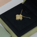 ¡®Star¡¯CLOVER 15MM DIAMOND GOLD MOTHER OF PEARL NECKLACE