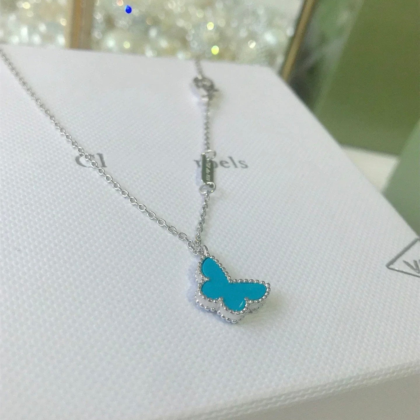 ¡®Star¡¯BUTTERFLY TURQUOISE BUTTERFLY BRACELET SILVER