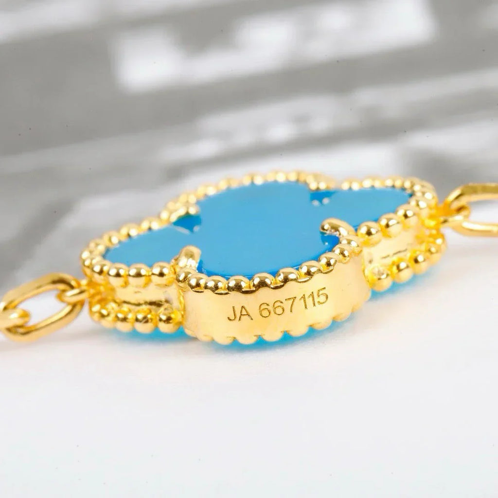 [Star]New  CLOVER 5 MOTIF TURQUOISE BRACELET COLLECTION