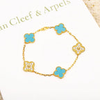 [Star]New  CLOVER 5 MOTIF TURQUOISE BRACELET COLLECTION